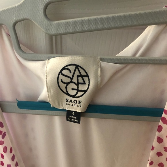 Pink and white Sage wrap style dress worn once - Picture 2 of 4